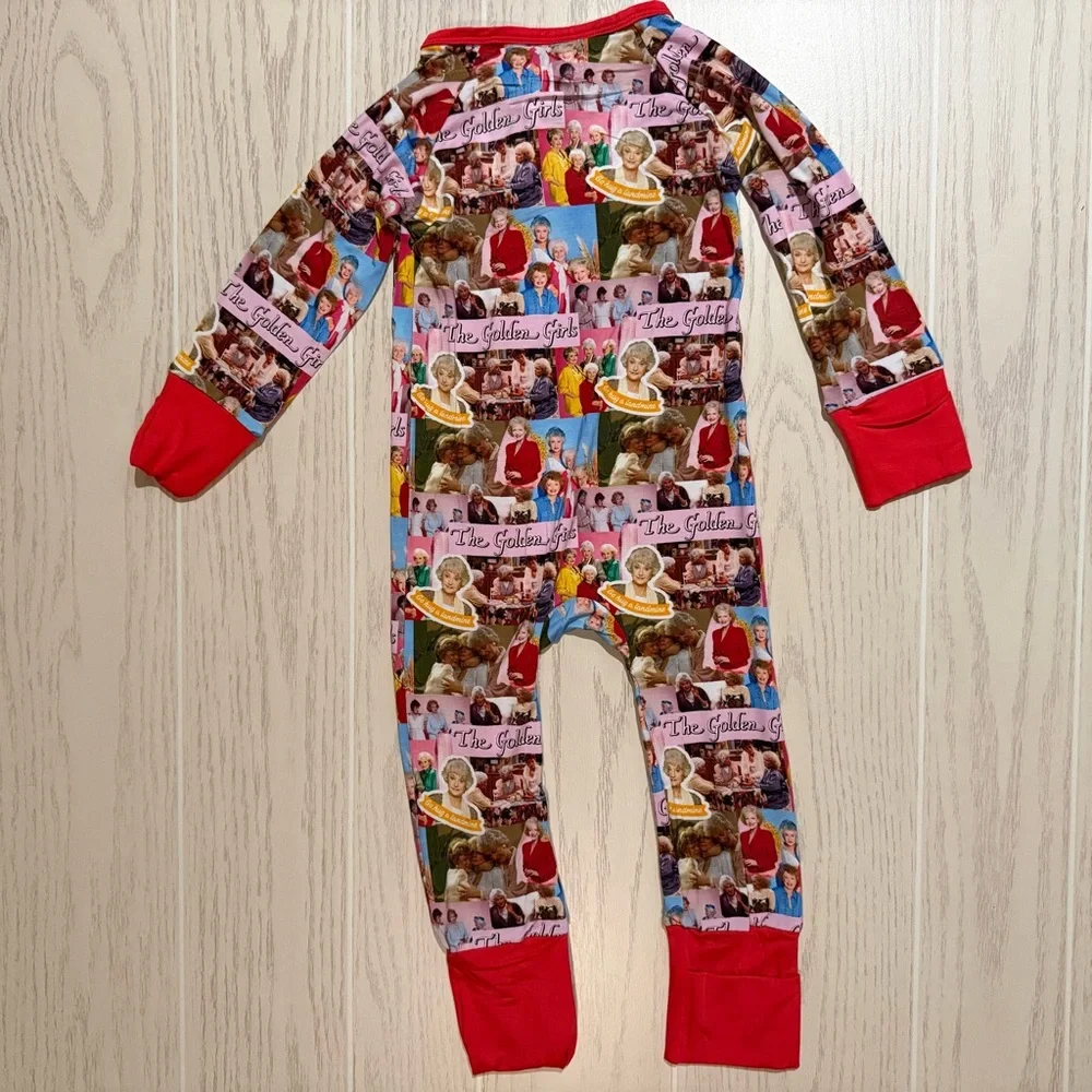 Golden Girls Bamboo Zippy Pajamas Toddler 2T Footed 2 Way Zip Retro‎ NWOT